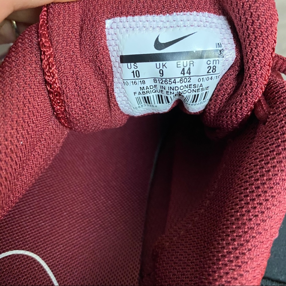 Nike | Tanjun Team Red Light Bone Sneakers Size 10 - Picture 7 of 8